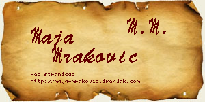 Maja Mraković vizit kartica